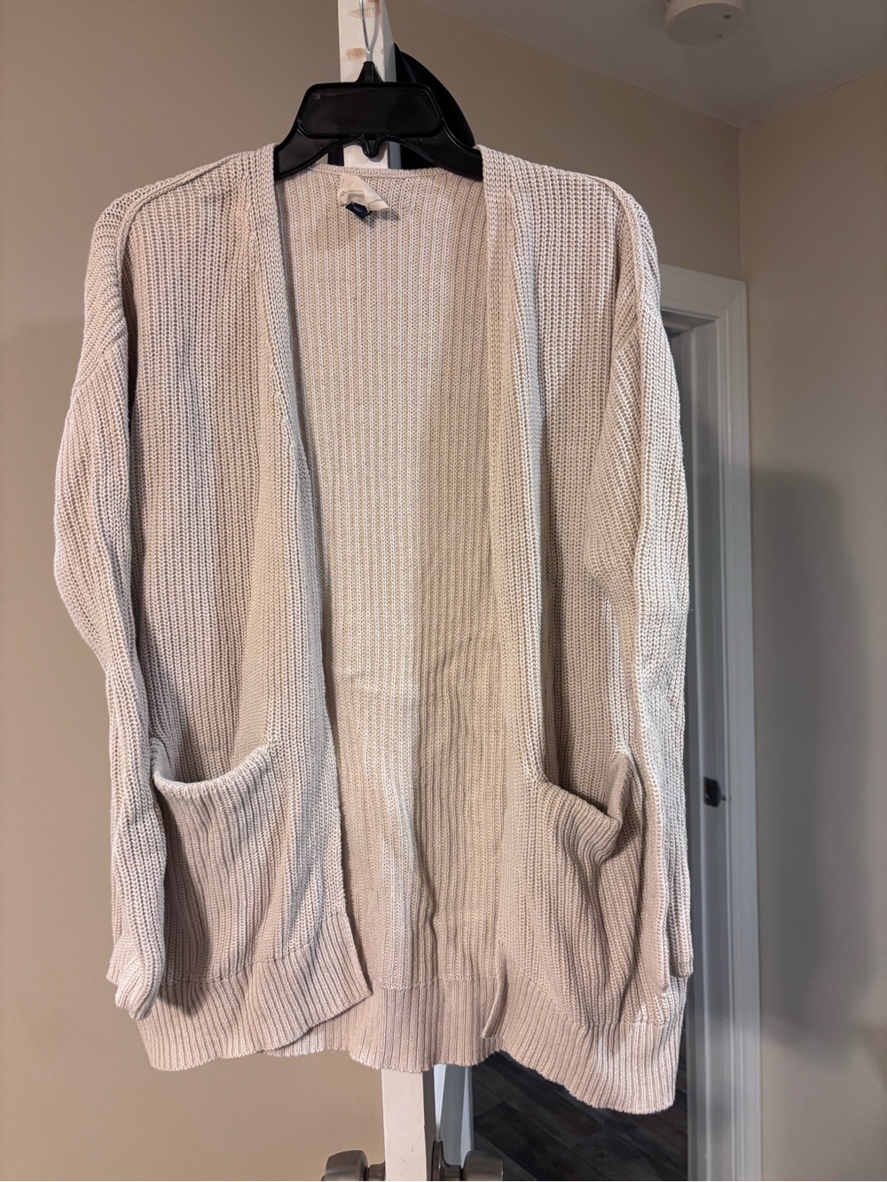 Universal Thread Cream Open-Front Knit Cardigan with Pockets